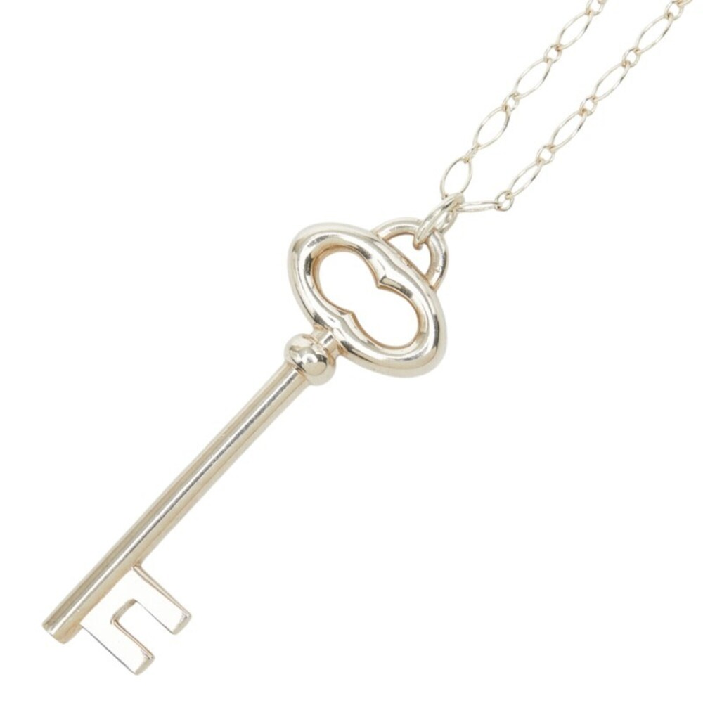 Tiffany & Co. Oval Key Chain Necklace Pendant, Silver 925, Women's.